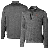 Men's Cutter & Buck Sacramento River Cats Stealth Heathered Quarter-Zip Top