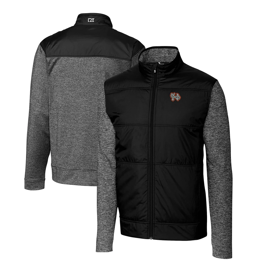 Men's Cutter & Buck Norfolk Tides Stealth Hybrid Quilted Full-Zip Windbreaker Jacket