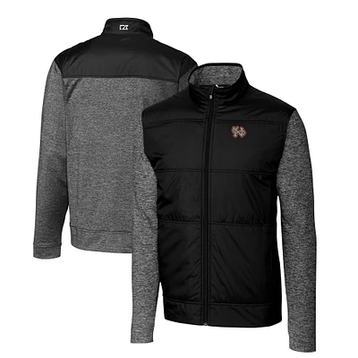 Men's Cutter & Buck Norfolk Tides Stealth Hybrid Quilted Full-Zip Windbreaker Jacket