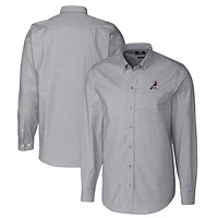 Men's Cutter & Buck Charcoal Springfield Cardinals Oxford Stretch Long Sleeve Button-Down Dress Shirt