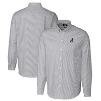 Men's Cutter & Buck  Charcoal Springfield Cardinals Oxford Stretch Stripe Long Sleeve Button-Down Dress Shirt