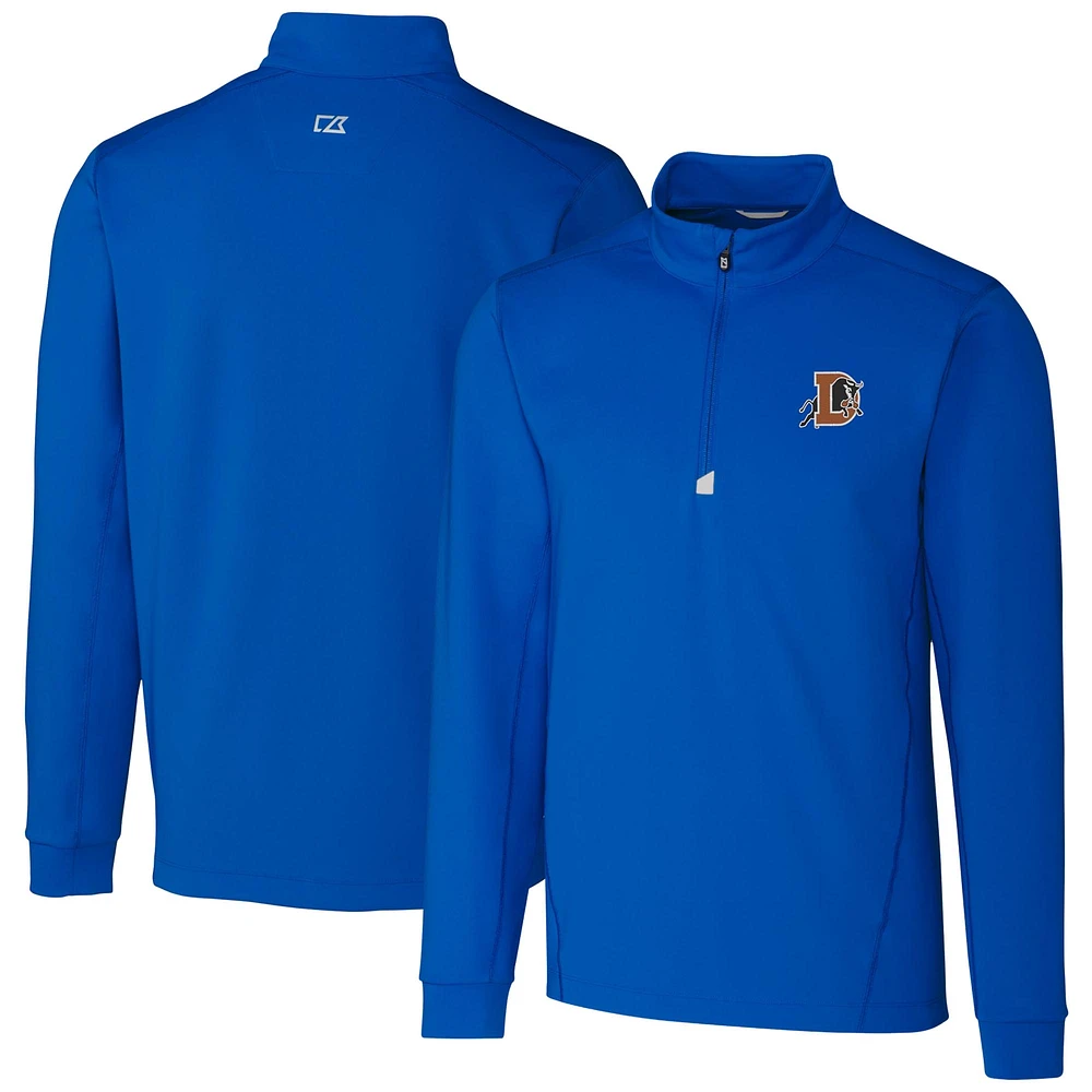 Men's Cutter & Buck Durham Bulls Traverse Stretch Quarter-Zip Pullover Top