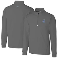 Men's Cutter & Buck Gray Hartford Yard Goats Traverse Stretch Quarter-Zip Pullover Top