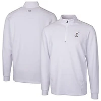 Men's Cutter & Buck White Albuquerque Isotopes Traverse Stretch Quarter-Zip Pullover Top