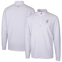 Men's Cutter & Buck White Albuquerque Isotopes Traverse Stretch Quarter-Zip Pullover Top