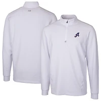 Men's Cutter & Buck White Reno Aces Traverse Stretch Quarter-Zip Pullover Top