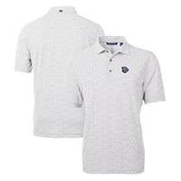 Men's Cutter & Buck Gray Lehigh Valley IronPigs Virtue Eco Pique Botanical Print Recycled Polo