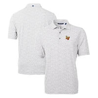 Men's Cutter & Buck Gray Las Vegas Aviators Virtue Eco Pique Botanical Print Recycled Polo
