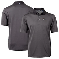 Men's Cutter & Buck /Gray Rocket City Trash Pandas Virtue Eco Pique Micro Stripe Recycled Polo