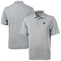 Men's Cutter & Buck Gray Gwinnett Stripers Virtue Eco Pique Recycled Polo