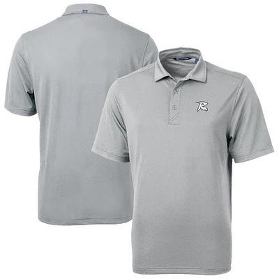 Men's Cutter & Buck Gray Richmond Flying Squirrels Virtue Eco Pique Recycled Polo