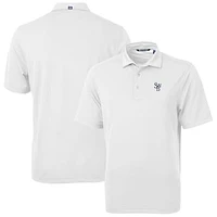 Men's Cutter & Buck White Scranton Wilkes-Barre RailRiders Virtue Eco Pique Recycled Polo