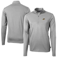 Men's Cutter & Buck Akron RubberDucks Virtue Eco Pique Recycled Quarter-Zip Pullover Top