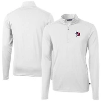 Men's Cutter & Buck Buffalo Bisons Virtue Eco Pique Recycled Quarter-Zip Pullover Top