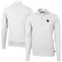 Men's Cutter & Buck Buffalo Bisons Virtue Eco Pique Recycled Quarter-Zip Pullover Top