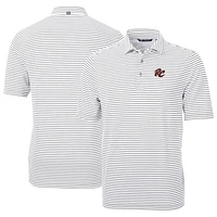 Men's Cutter & Buck Sacramento River Cats DryTec Virtue Eco Pique Stripe Recycled Polo