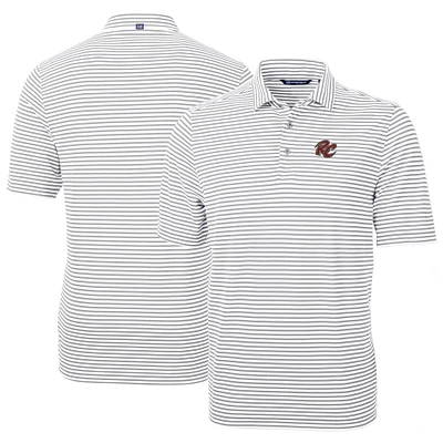 Men's Cutter & Buck Sacramento River Cats DryTec Virtue Eco Pique Stripe Recycled Polo
