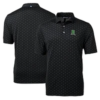 Men's Cutter & Buck Black Dayton Dragons Virtue Eco Pique Tile Print Recycled Polo