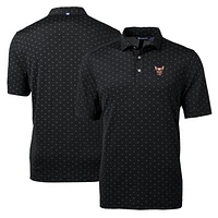 Men's Cutter & Buck Black El Paso Chihuahuas Virtue Eco Pique Tile Print Recycled Polo