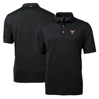Men's Cutter & Buck Black El Paso Chihuahuas Virtue Eco Pique Tile Print Recycled Polo
