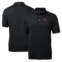 Men's Cutter & Buck Black Sacramento River Cats Virtue Eco Pique Tile Print Recycled Polo