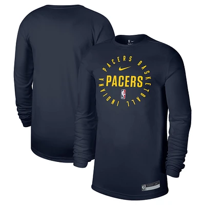 Men's Nike Navy Indiana Pacers 2024/25 Legend On-Court Practice Long Sleeve T-Shirt