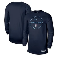 Men's Nike Navy Memphis Grizzlies 2024/25 Legend On-Court Practice Long Sleeve T-Shirt