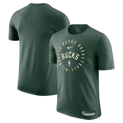 Men's Nike Hunter Green Milwaukee Bucks 2024/25 Legend On-Court Practice Performance T-Shirt