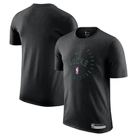 Men's Nike Black Milwaukee Bucks 2024/25 Legend On-Court Practice Performance T-Shirt