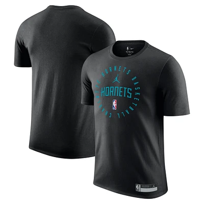 Men's Jordan Brand Black Charlotte Hornets 2024/25 Legend On-Court Practice Performance T-Shirt