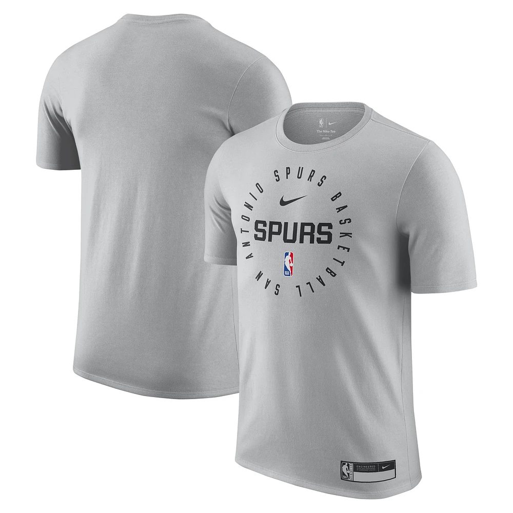 Men's Nike Silver San Antonio Spurs 2024/25 Legend On-Court Practice Performance T-Shirt