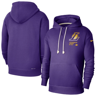 Men's Nike  Purple Los Angeles Lakers Courtside Standard Issue Premium Performance Pullover Hoodie