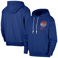 Men's Nike  Blue New York Knicks Courtside Standard Issue Premium Performance Pullover Hoodie