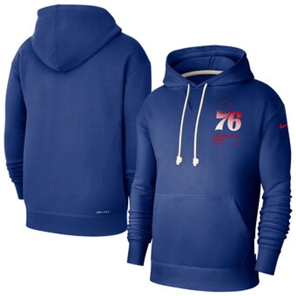 Men's Nike  Royal Philadelphia 76ers Courtside Standard Issue Premium Performance Pullover Hoodie