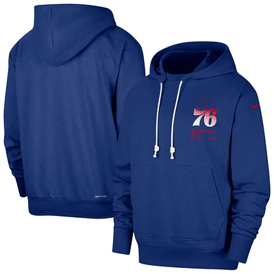 Men's Nike  Royal Philadelphia 76ers Courtside Standard Issue Premium Performance Pullover Hoodie