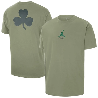 Men's Jordan Brand Green Boston Celtics Statement Edition Jumpman Flight Heavyweight T-Shirt