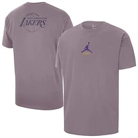 Men's Jordan Brand Purple Los Angeles Lakers Statement Edition Jumpman Flight Heavyweight T-Shirt