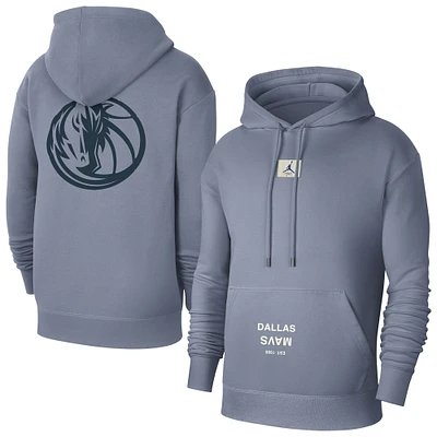 Men's Jordan Brand Gray Dallas Mavericks Courtside Statement Edition Pullover Hoodie