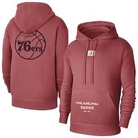 Men's Jordan Brand Red Philadelphia 76ers Courtside Statement Edition Pullover Hoodie