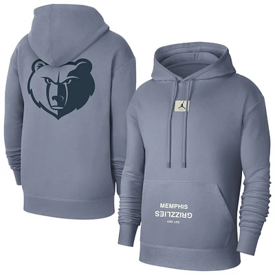 Men's Jordan Brand Gray Memphis Grizzlies Courtside Statement Edition Pullover Hoodie