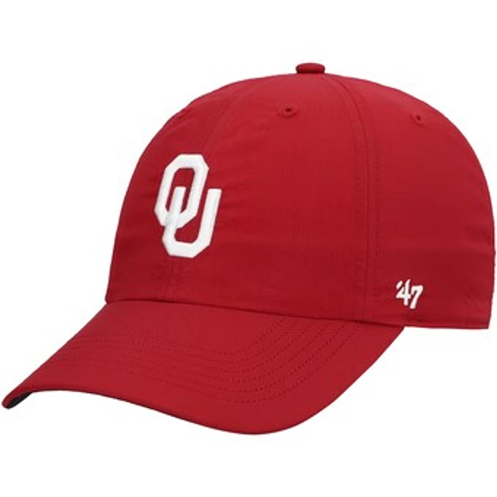 Men's '47 Crimson Oklahoma Sooners brrr° Clean Up Adjustable Hat