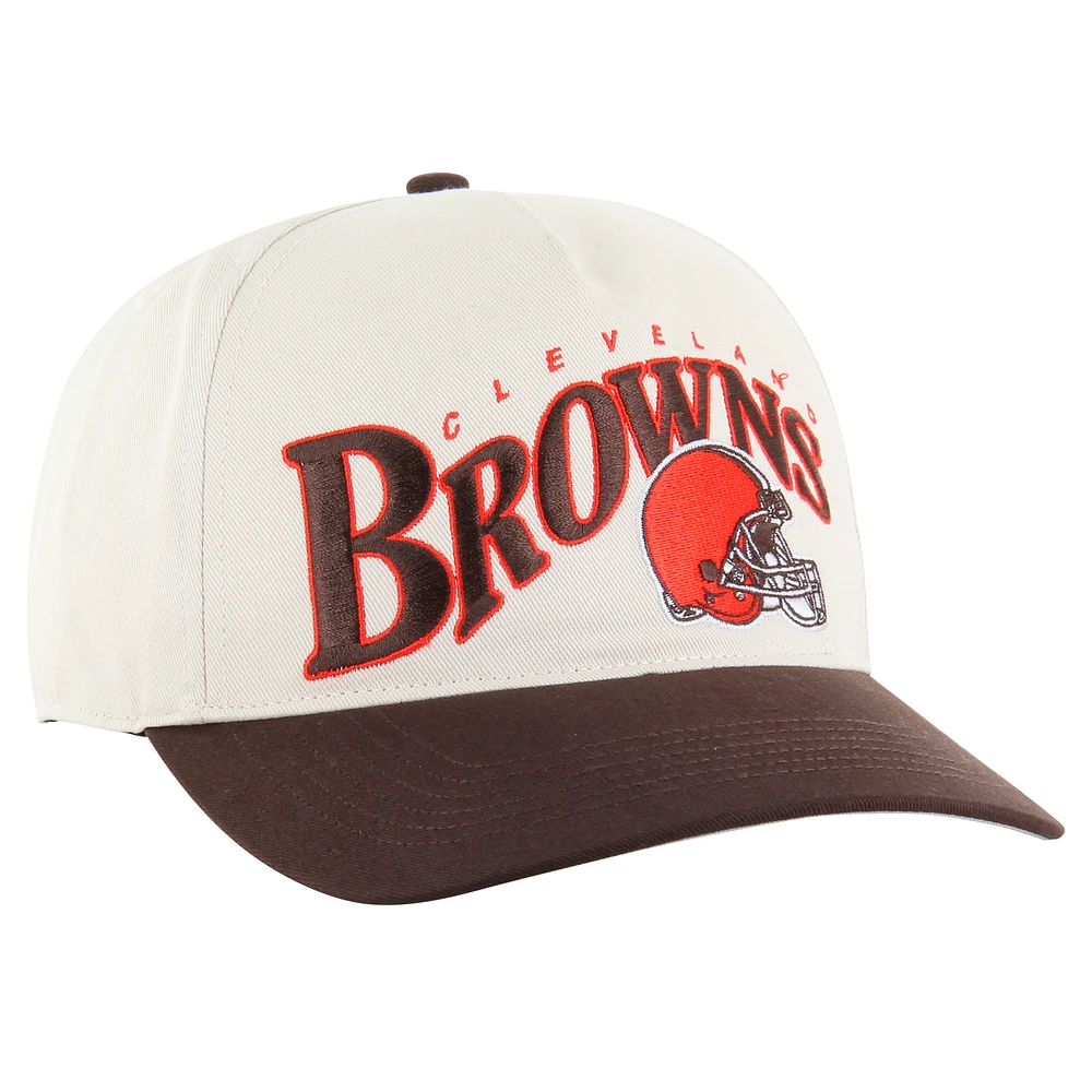 Men's '47 Khaki/Brown Cleveland Browns Wave Hitch Adjustable Hat