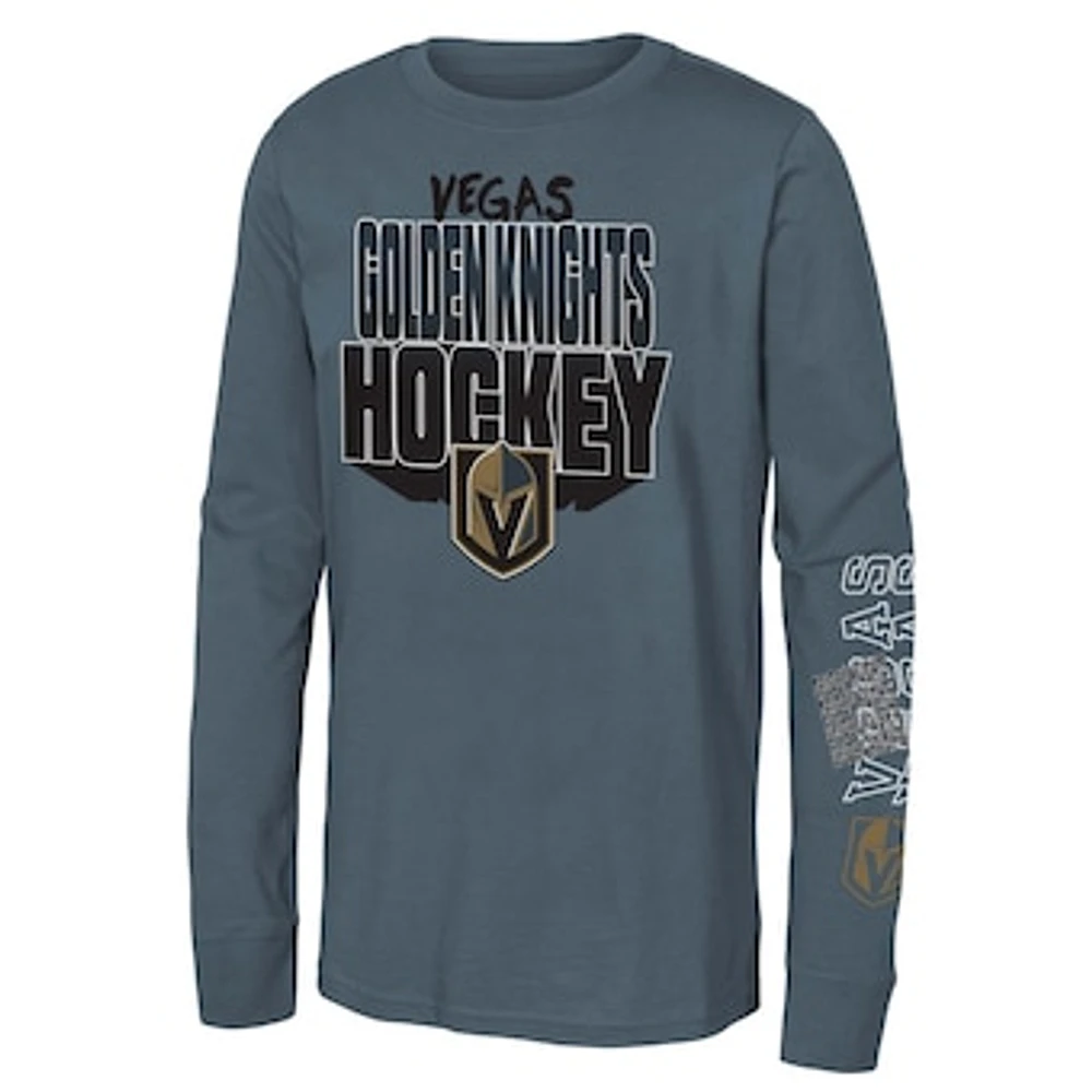 Youth Gray Vegas Golden Knights Standout Long Sleeve T-Shirt