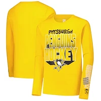 Youth Gold Pittsburgh Penguins Standout Long Sleeve T-Shirt