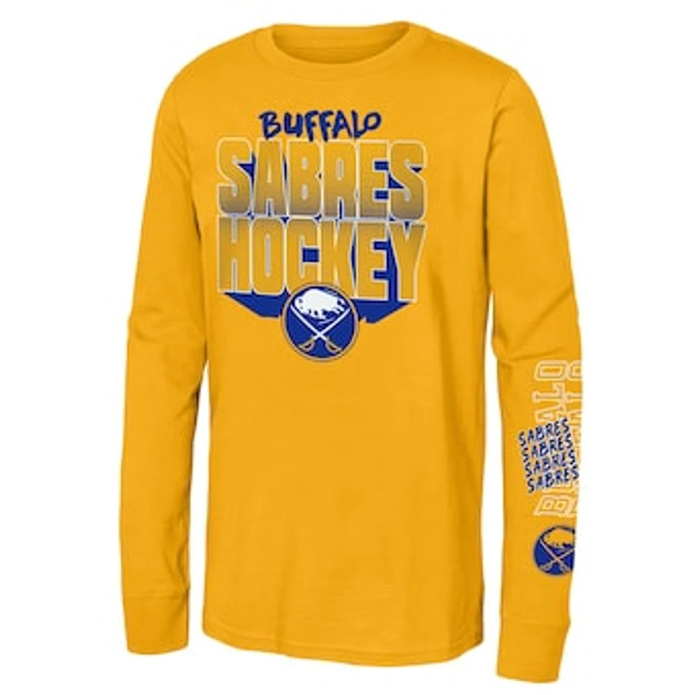 Youth Gold Buffalo Sabres Standout Long Sleeve T-Shirt