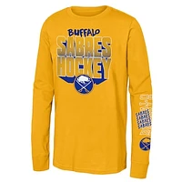 Youth Gold Buffalo Sabres Standout Long Sleeve T-Shirt