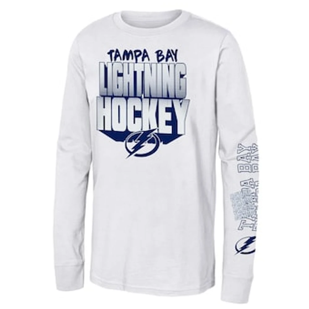 Youth White Tampa Bay Lightning Standout Long Sleeve T-Shirt