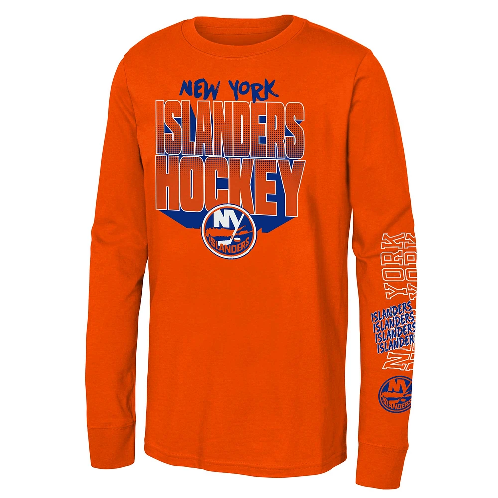 Youth Orange New York Islanders Standout Long Sleeve T-Shirt