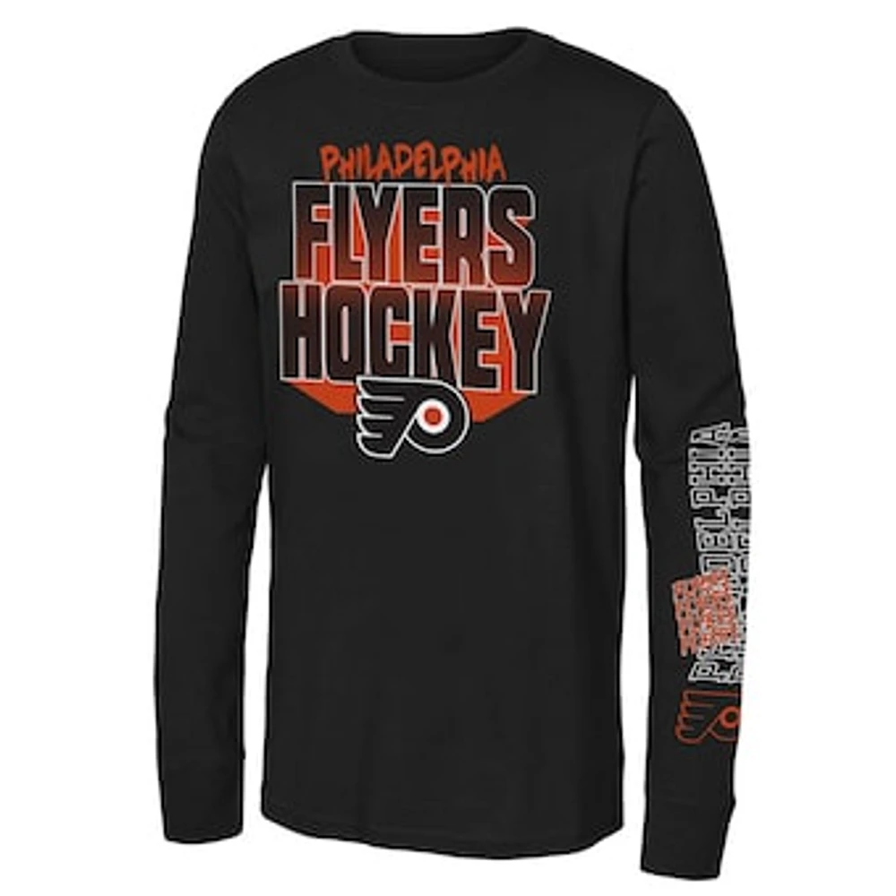 Youth Black Philadelphia Flyers Standout Long Sleeve T-Shirt