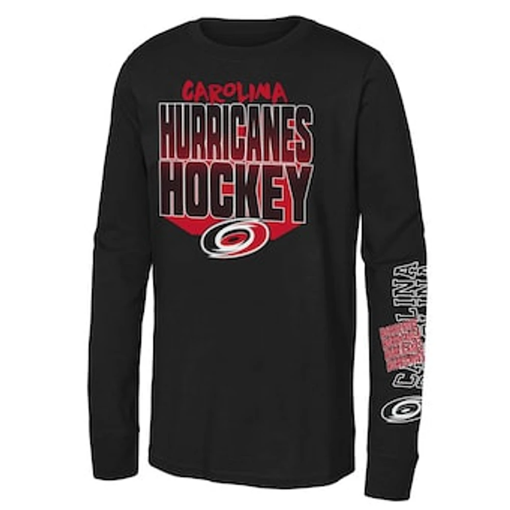 Youth Black Carolina Hurricanes Standout Long Sleeve T-Shirt